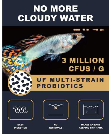 Ultra Fresh Royal Guppy Mignon Pellet - Natural Guppy Food with Sword Prawns, Spirulina & Seaweeds - 4.6 oz Pack - Highly Nutritious & Preservative-Free for Vibrant Color & Cleaner Water - Buy Online on GoSupps.com