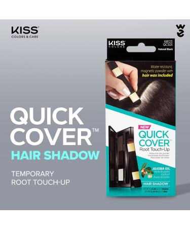 Kiss Quick Cover Root Touch Up Hair Shadow in Natural Black - Instantly Conceal Roots - Easy Application - Long-Lasting Results - Buy Online on GoSupps.com