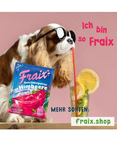 FRAIX Pack of 50 Raspberry Powder Drinks (50 x 100 g) - Instant Fruit Powder with Raspberry Flavour - Perfect Fruit Powder for On the Go - Buy Online on GoSupps.com