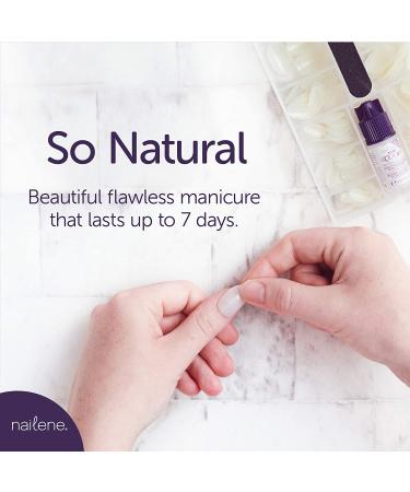 Nailene So Natural Undecorated Fake Nail Kit with 216 Nails - Comfortable & Long-Lasting Design - Buy Online on GoSupps.com