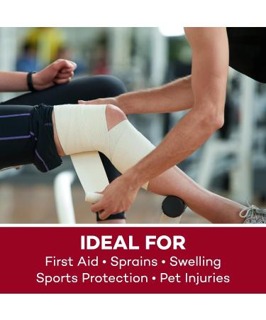 Dealmed Non-Adherent Cohesive Bandage Wrap 2x5 Yards - Self Adherent Non-Woven Wrap for First Aid, Athletics & Animal Wraps - Buy Online on GoSupps.com