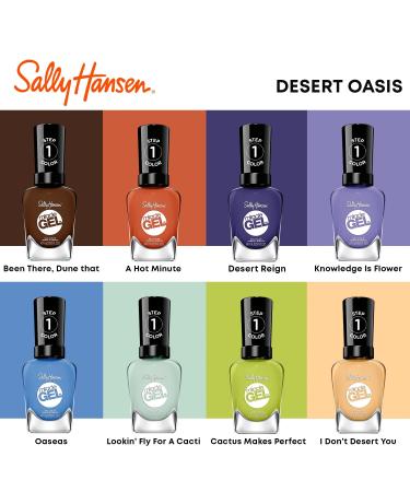 Sally Hansen Miracle Gel Nail Polish - Lookin' Fly for a Cacti 0.5 fl oz - Long-Lasting Gel Formula (Pack of 1) - Buy Online on GoSupps.com