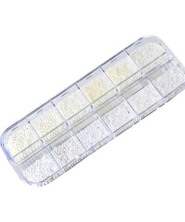 FEIlei Mix Size White Nail Art Tip Half Pearls 3D Nail Beads Rhinestones Decoration DIY Tool Beauty Manicure Supplies - Buy Online on GoSupps.com