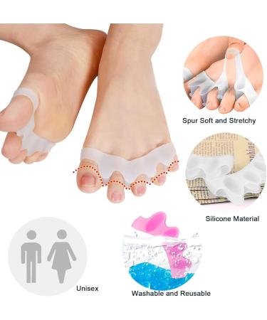 Silicone Toe Separators for Bunions & Hammertoes - Restore Toes & Correct Big Toe Shape | International Shipping - Buy Online on GoSupps.com