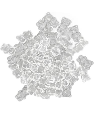  Sorandy Sorandy 50pcs Cute Cartoon Bear Shape Clear Acrylic Nail Polish Color Card Display Stand for Nail Art Design - Buy Online on GoSupps.com