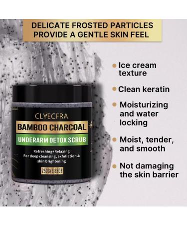 Underarm Detox Scrub with Charcoal & Peppermint - Deep Cleansing Exfoliating Body Scrub for Long-Lasting Freshness & Odor Relief - International Shipping Available - Buy Online on GoSupps.com