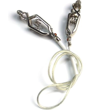 LEONARK Fencing Body Cord Set - Two/Three-Pin Plug, Head Wire Clamp Clip for Foil and Saber - Clear Wire (Set of 2) - Buy Online on GoSupps.com