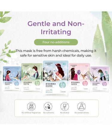 CHANDO HIMALAYA Comfrey Pore-Tightening Sheet Mask - 26ml - 5 PCS - Buy Online on GoSupps.com