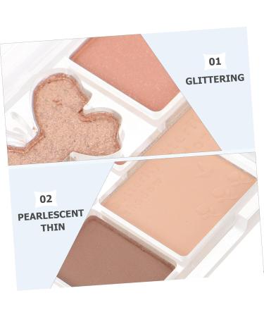 Baluue 2pcs Plastic Eye Shadow Plate Pink Eyeshadow Palette Organiser Eyeshadow Glitter 6.50X6.50X1.00CMx2pcs Multix2pcs - Buy Online on GoSupps.com