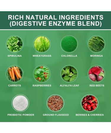 BEWORTHS Organic Spirulina Powder Super Green Mix with Digestive Enzymes & Probiotics - Vegan 8.40 oz - Immune Support & Digestion Health - Buy Online on GoSupps.com