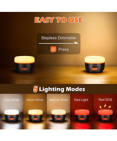 Rechargeable Camping Lantern 1000LM - 5 Light Modes, Remote Control, Magnetic Base - Orange Mini Lantern Flashlight for Camping, Hiking, Power Outages - Up to 150H Battery Life - Buy Online on GoSupps.com