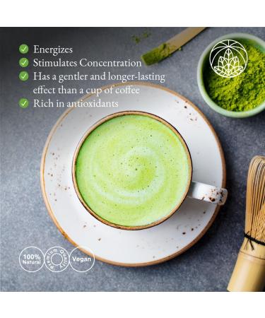 Monte Nativo Organic Matcha Powder (100g) - Premium Grade Japanese Matcha Tea for Latte and Green Tea - Macha - Buy Online on GoSupps.com
