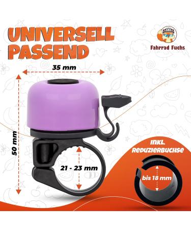Buy High-Quality Bicycle Bells for Children - Lilac Girls' Bike Bells Made in Germany with Reduction Socket - Buy Online on GoSupps.com