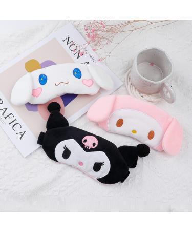 Cartoon Plush Sleep Eye Mask - 100% Blackout Night Blindfold for Women (White) - Buy Online on GoSupps.com