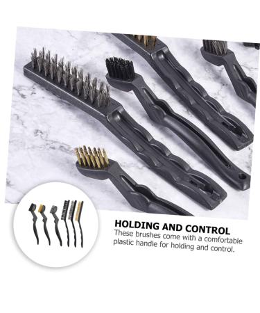 Solust 6-Part Cleaning Tool Set | Wire Handle Brush Set for Efficient Cleaning | Copper & Stainless Steel Bristles | Antistatic Design for Welders - Buy Online on GoSupps.com