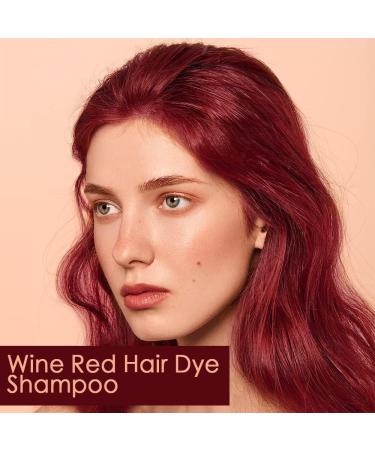 Red Wine Hair Dye Shampoo 3-in-1 for Women & Men - Herbal Ingredients, 100% Grey Coverage, 500mL - Buy Online on GoSupps.com