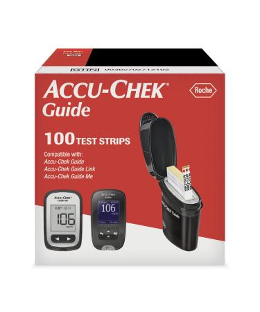 Accu-Chek Guide Test Strips for Diabetic Blood Glucose Testing (Pack of 100) 100 Count (Pack of 1)