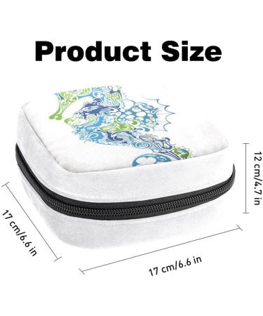 Sea Horse Color Sanitary Napkin Storage Bag | Period Tampon Makeup Pad Pouch - Buy Online on GoSupps.com