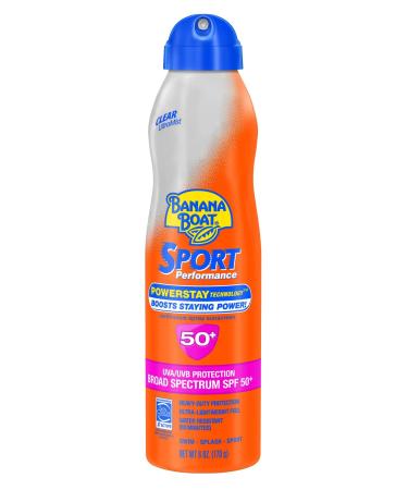 Banana Boat Ultra Mist Sport Performance Broad Spectrum Sun Care Spray SPF 50 6 Ounce