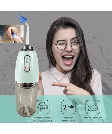 GNEGKLEAN Electric Ear Flushing Kit for Adults - Premium Automatic Ear Wax Removal Device with 3 Modes and 6 Tips - Safe, Effective, and Reusable (Green) - Buy Online on GoSupps.com