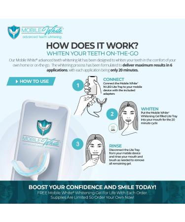 Mobile White Advanced Teeth Whitening Kit | Professional Results at Home | Fast Shipping Worldwide - Buy Online on GoSupps.com