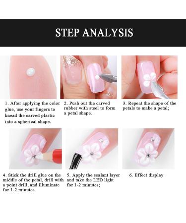 Hacaus 3D Modelling Gel Nail Polish for DIY Flowers Painting - White Color 01 - Buy Online on GoSupps.com