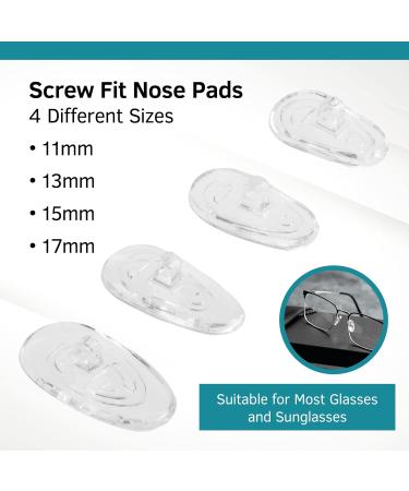 SPORTS WORLD VISION Eyeglass Nose Pads - Screw-in Silicone Teardrop Shape (Pack of 5 Pairs 17mm) - Comfortable & Durable Fit for Glasses - Buy Online on GoSupps.com