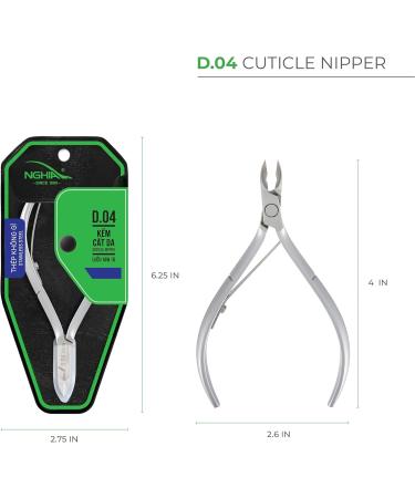 NGHIA Cuticle Nipper - D-04 JAW 12 | Stainless Steel | Durable and Sharp | Ergonomic Design | Grey Plated | Ideal for Salons and Home Use - Buy Online on GoSupps.com