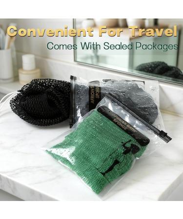 MELLIEX 2 Pi ces ponge africaine Noir Vert filet de Douche Africain ponge de Bain Gant Exfoliant Gommage Corporel Loofah Pour La Douche et Le Spa - Buy Online on GoSupps.com