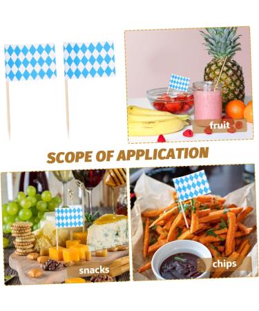 Zerodeko 1000 Pcs Oktoberfest Toothpick Banner Hawaiian Decor Food Labels Gingham Party Supplies Miniture Decoration Toothpick Flags Hawaiian Cocktail Picks German White - Buy Online on GoSupps.com