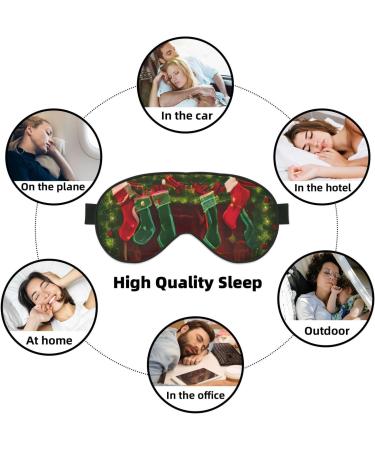 Merry Christmas Soft Sleep Eye Mask | Breathable Eye Patch for Women | Ideal for Travel & Relaxation - Buy Online on GoSupps.com