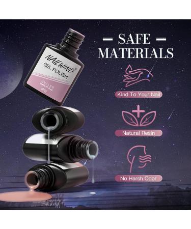 Nailwind UV Gel Nail Polish Set - 10 Color Gray Blue Black Glitter Soak Off Shellac Nails - Durable UV LED 8ml - Buy Online on GoSupps.com