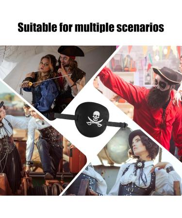 Adjustable Pirate Eye Patches - Skin Friendly Black Out Blindfold for Adults | Portable Soft Eye Covering - Buy Online on GoSupps.com