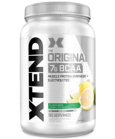 XTEND Original BCAA Lemon Lime Squeeze | Branched Chain Amino Acids Supplement | 7g BCAAs + Muscle Supplements | Electrolytes for Recovery | Amino Energy Post-Workout | 90 Servings Lemon Lime Squeeze 90 Servings (Pack of 1)