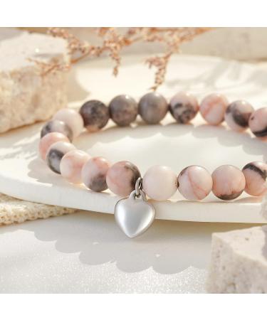 HGDEER Unique Pink Natural Stone Bracelet for Women & Teen Girls - Perfect Gift to Remember Your Awesomeness - Buy Online on GoSupps.com