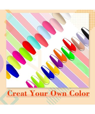 23pcs Glow in the Dark Gel Nail Polish Set with Base, Glossy & Matte Top Coat - Neon Mint, Red, White, Black DIY Gel Kit - Christmas Gift - Buy Online on GoSupps.com