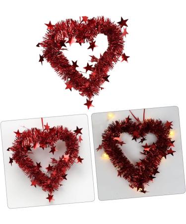 Zerodeko 4pcs Wreath Wedding Party Decoration Supplies Wedding Signs Valentines Heart Hangings Valentines Day Ornaments Valentine s Day Garland Red The Pet Heart-shaped Charm - Buy Online on GoSupps.com