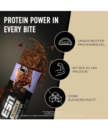 ESN Designer Bar Box - 12 Fudge Brownie Protein Bars | Premium International Shipping - Buy Online on GoSupps.com
