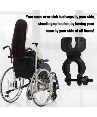 Gunwon 2 Pack 360-Degree Rotating Fixed Bracket Walking Stick Holder Holder Cane Holder Drive Rollator Walker Wheelchair Universal Fixed Cane Clip Accessories for Drive Rollator Electric Scooters - Buy Online on GoSupps.com