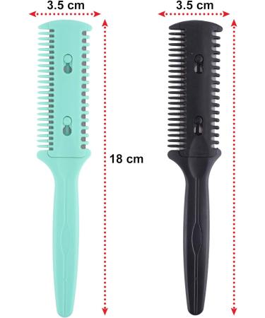 Fine Lines - Hair Razor Comb Pack of 2 | Double Sided Hair Cutting Comb Split End Remover | Thinning Comb for Professional Use - Buy Online on GoSupps.com