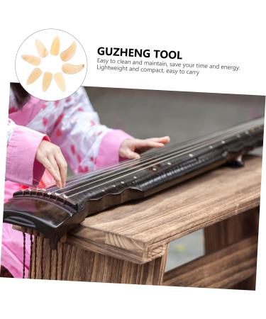 POPETPOP 8 Pcs Guzheng nail pieces lute instrument false nail tips instrument fake nails Finger Protectors guitar picks guitar for kids Portable Guzheng Nails Plicks horns child Sadhu thumb 2.7X1.2X0.1CM Yellow - Buy Online on GoSupps.com