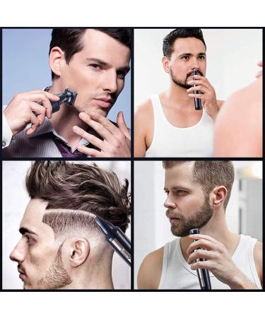 Professional USB Rechargeable Ear and Nose Hair Trimmer IPX7 Waterproof Grooming Kit for Men & Women with Dual Edge Blades - Buy Online on GoSupps.com