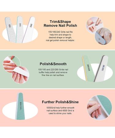 168W UV LED Nail Lamp Set for Gel Polishes with Bonus Nail Files and Brush - Buy Online on GoSupps.com