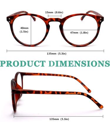 Vecien 3-Pack Reading Glasses with Spring Hinges & Blue Light Filter - Ultra-Clear 2.0 Diopters for Men & Women - Buy Online on GoSupps.com