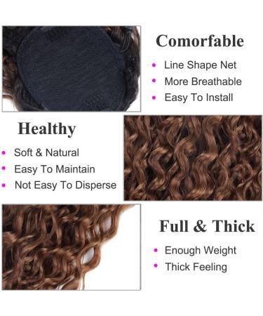 30 inch Long Curly Synthetic Drawstring Ponytail Extension in T2/30# for Women - Buy Online on GoSupps.com
