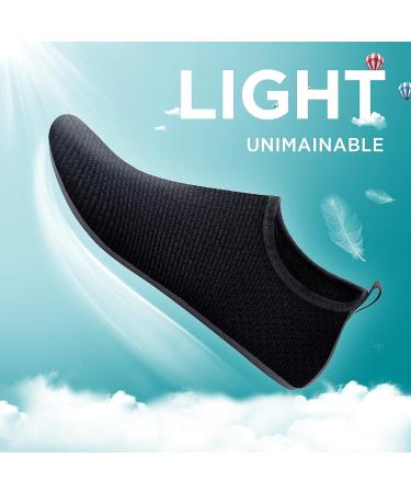 SEEKWAY Water Shoes - Quick Dry Aqua Socks for Beach, Pool & Surf - Black SK002 - Size 8.5-9.5 Women/7.5-8.5 Men - Buy Online on GoSupps.com
