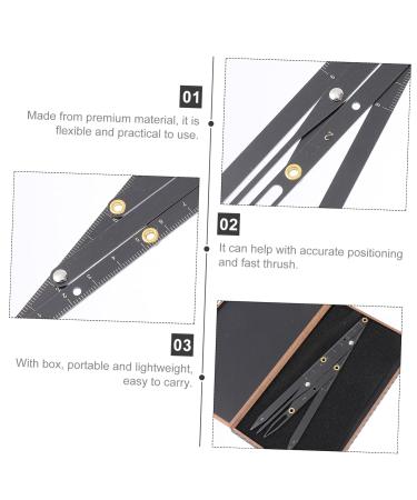 Didiseaon Eyebrow Scale Brow Mapping Ruler Adjustable Eyebrow Ruler Balance Measuring Ruler Second Generation 16X4.5X0.6CM Black - Buy Online on GoSupps.com