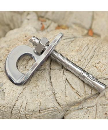 CE Certified S.E.PEAK Stainless Steel Bolt Hanger for 12mm Bolt - Climbing Anchor for Rock Climbing, Caving, Rescue, Hammock Installation, Mountaineering - Buy Online on GoSupps.com