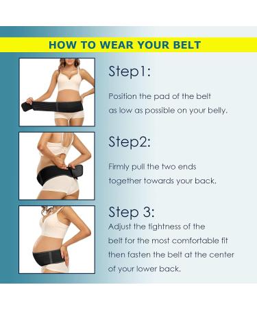 ChongErfei Pregnancy Belly Band Maternity Belt - Black Plus Size - Back Support and Abdominal Binder for Pregnancy Recovery - Buy Online on GoSupps.com