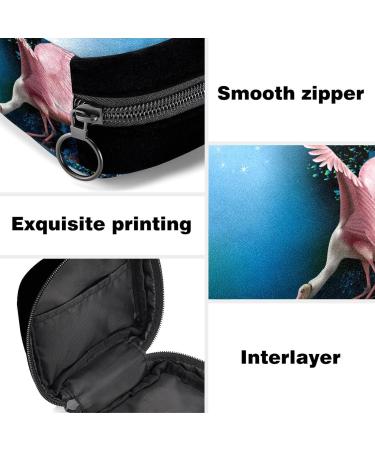GIAPB Period Bag - Flamingo Bird Design Sanitary Napkin Storage and Makeup Pouch - Buy Online on GoSupps.com